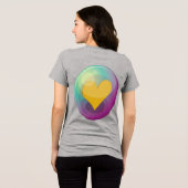EDM-feest Skull-badge met aangepaste tekst Tri-Blend Shirt (Achterkant volledig)