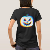 EDM Glitchy White Pumpkin Front & Back T-shirt (Achterkant)