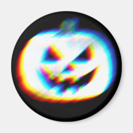 EDM Glitchy White Pumpkin Magneet