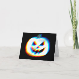 EDM Glitchy Witte Pompoen Kaart