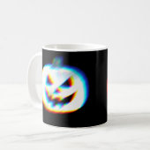 EDM Glitchy Witte Pompoen Koffiemok (Voorkant links)