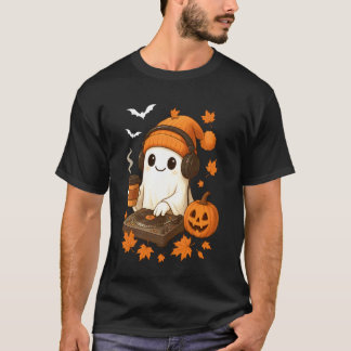 EDM Halloween-muziek spook DJ rave cute beanie Gho T-shirt