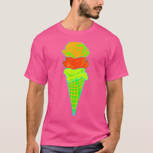 Edm Ice Cream Elektronische Dans Muziek Techno Rav T-shirt