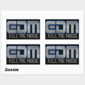 EDM KILL THE NOISE RECHTHOEKIGE STICKER (Vel)