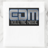 EDM KILL THE NOISE RECHTHOEKIGE STICKER (Tas)