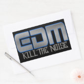 EDM KILL THE NOISE RECHTHOEKIGE STICKER (Envelop)