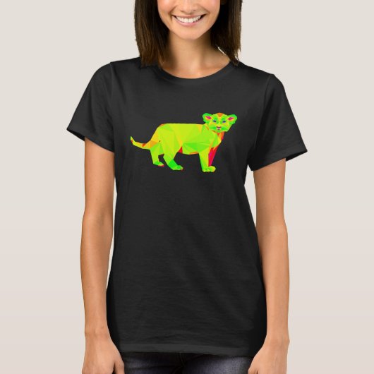 EDM Lion Techno Trance Lion Cub Rave T-shirt (Voorkant)