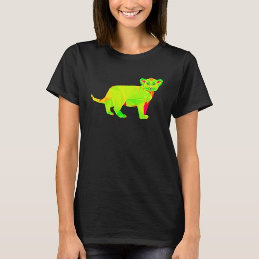 EDM Lion Techno Trance Lion Cub Rave T-shirt (Voorkant)