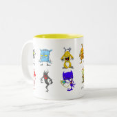EDM-Mok 15 oz Tweekleurige Koffiemok (Voorkant links)