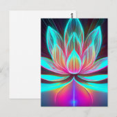 EDM Neon Laser Lights Lotus Flower Awakening Briefkaart (Voorkant / Achterkant)