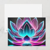 EDM Neon Laser Lights Lotus Flower Enlightenment Briefkaart (Voorkant / Achterkant)