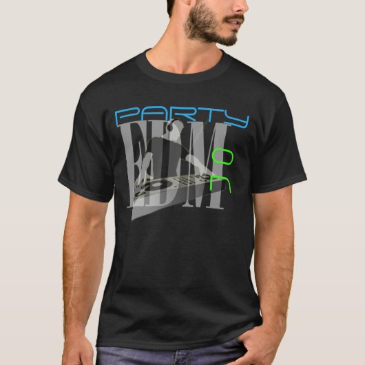 EDM NEONKLEUREN FEESTEN T-SHIRT (Voorkant)
