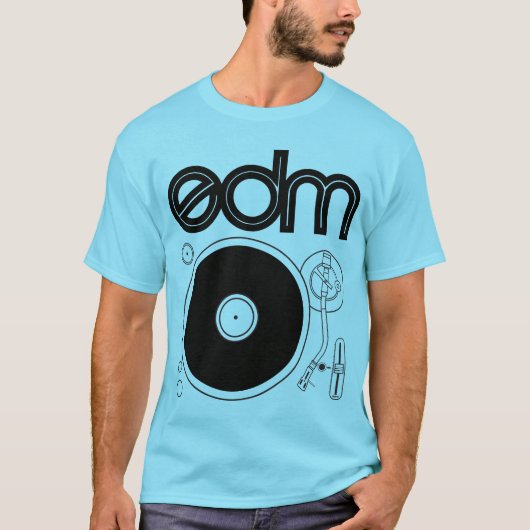 EDM Retro Platenspeler Shirt (Voorkant)