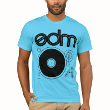 EDM Retro Platenspeler Shirt
