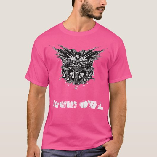 EDM Shirt Team Uil - Low Poly Techno Uil (Voorkant)
