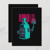 EDM Techno Grafi Robot Dance Rave Music Funny Gift Aankondiging (Voorkant / Achterkant)