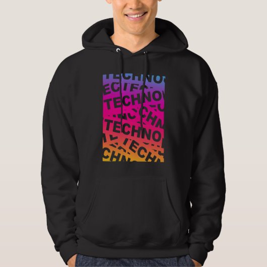 EDM Techno Music Festival Rave Party Trance Raver  Hoodie (Voorkant)