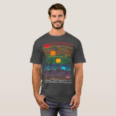 EDM Techno Sun Moon Design Dance Rave Music T-shirt (Voorkant volledig)