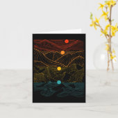 Edm Techno Sun Moon Music Festival Party Dancing D Kaart (Gele Bloem)