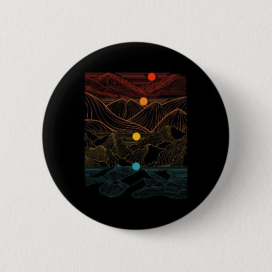 Edm Techno Sun Moon Music Festival Party Dancing D Ronde Button 5,7 Cm (Voorkant)