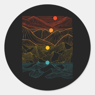 Edm Techno Sun Moon Music Festival Party Dancing D Ronde Sticker