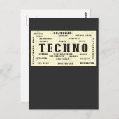 EDM Techno Underground International Rave Cities Briefkaart (Voorkant / Achterkant)