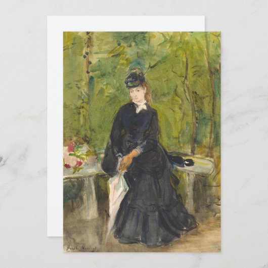 Edma zit in een park | Berthe Morisot (Voorkant / Achterkant)