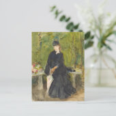 Edma zit in een park | Berthe Morisot Briefkaart (Staand voorkant)