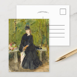 Edma zit in een park | Berthe Morisot Briefkaart