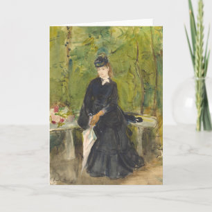 Edma zit in een park   Berthe Morisot Kaart