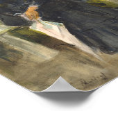 Edma zit in een park | Berthe Morisot Poster (Hoek)