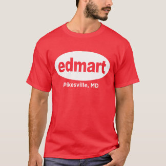 Edmart White op rood T-shirt