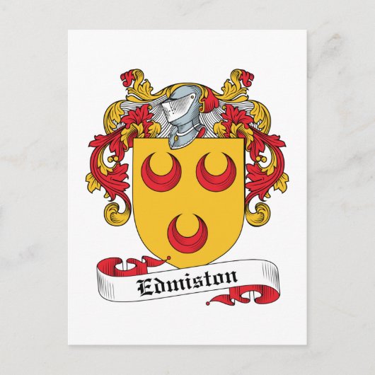Edmiston Family Crest Briefkaart (Voorkant)