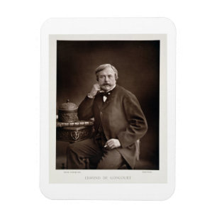Edmond de Goncourt (1822-96) van 'Galerie Contemp' Magneet