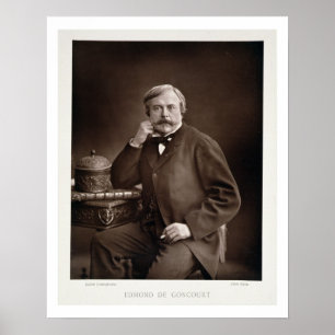 Edmond de Goncourt (1822-96) van 'Galerie Contemp' Poster