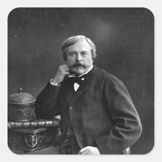 Edmond de Goncourt Vierkante Sticker (Voorkant)