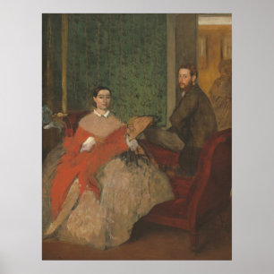 Edmondo en Thérèse Morbilli, Edgar Degas Fine Art Poster