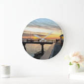 Edmonds Washington Pier op Sunset Grote Klok (Huis)