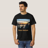 Edmonds Washington Pier op Sunset T-shirt (Voorkant volledig)