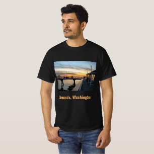 Edmonds Washington Pier op Sunset T-shirt