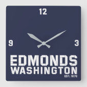 Edmonds, Washington Vierkante Klok (Voorkant)