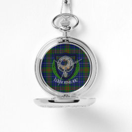 Edmonstone Schotse Clan Tartan & Crest Horloge