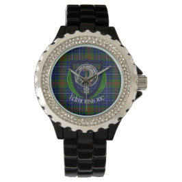 Edmonstone Schotse Clan Tartan & Crest Horloge