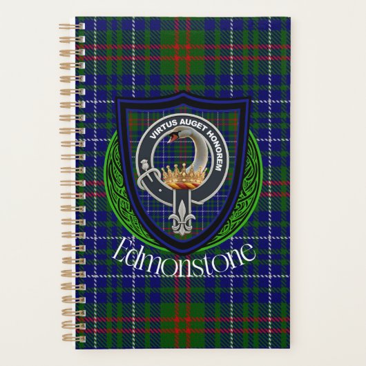 Edmonstone Schotse Clan Tartan & Wapen Planner (Voorkant)