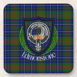 Edmonstone Scottish Clan Tartan & Crest Bier Onderzetter