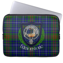 Edmonstone Scottish Clan Tartan & Crest Laptop Sleeve