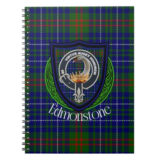 Edmonstone Scottish Clan Tartan & Crest Notitieboek (Voorkant)