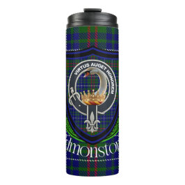 Edmonstone Scottish Clan Tartan & Crest Thermosbeker