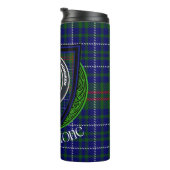 Edmonstone Scottish Clan Tartan & Crest Thermosbeker (Geroteerd rechts)