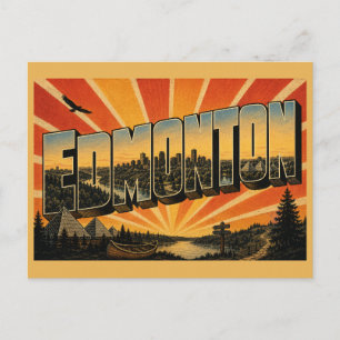Edmonton AB Rivierdal Piramides Park Kunst Briefkaart